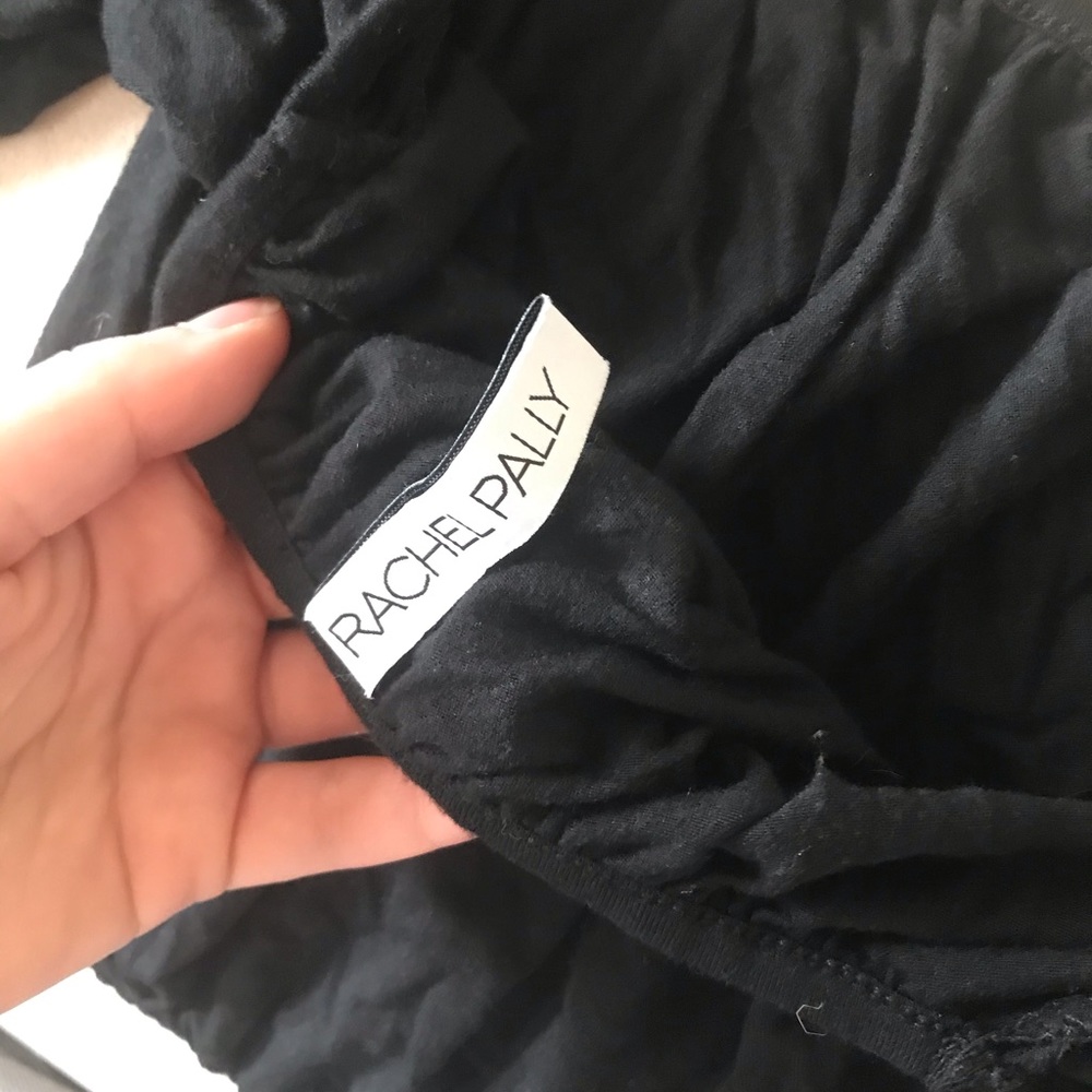 Rachel Pally off shoulder black crop top